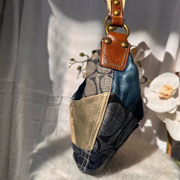 Coach patch work denim - vintage 2006! With matching wristlet . - Picture 7 of 12